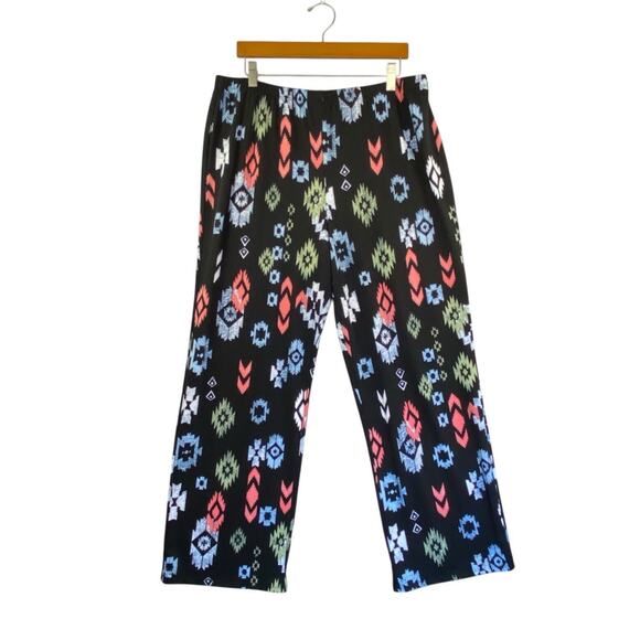 Antthony Pants Womens PXL Black Stretch Slinky Pull On Travel Slacks Southwest - Picture 1 of 10